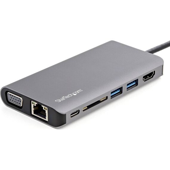 StarTech.com DKT30CHVAUSP 8-in-1 USB-C Mini Travel Dock HDMI 4K 30Hz VGA Gigabit Ethernet 100W PD