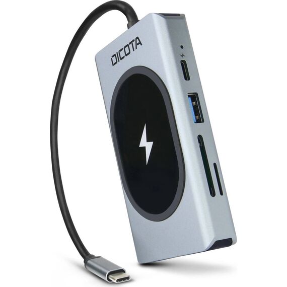 DICOTA D32059 10-in-1 USB-C Charging Dock HDMI 4K VGA Gigabit LAN 100W PD 15W Wireless Charging