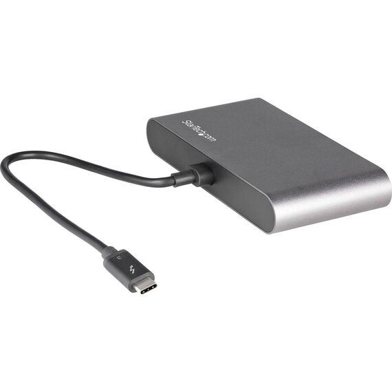 StarTech.com TB3DKM2DPL Thunderbolt 3 Mini Dock Dual DisplayPort 4K 60Hz Gigabit Ethernet