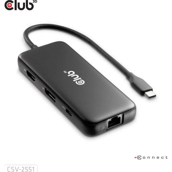 Club3D CSV-2551 USB-C 8-in-1 Portable Dock 8K