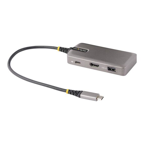 StarTech.com 104B-USBC-MULTIPORT USB-C Multiport Adapter HDMI 4K 60Hz HDR 3-Port USB Hub 100W PD