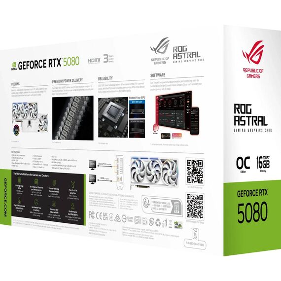 ASUS ROG Astral RTX 5080 16GB GDDR7 White OC Edition