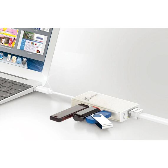 j5create JCH471 USB-C Hub Gigabit Ethernet 3x USB 3.0