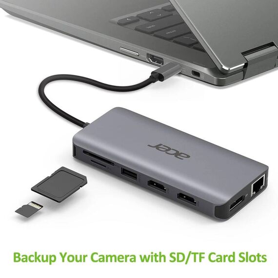 Acer 12-in-1 USB-C Docking Station Silver HP.DSCAB.009