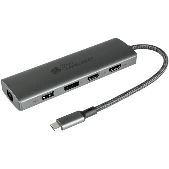 Good Connections USBC Hub 10Port 2x HDMI 2.0 1x DP HUBC001A