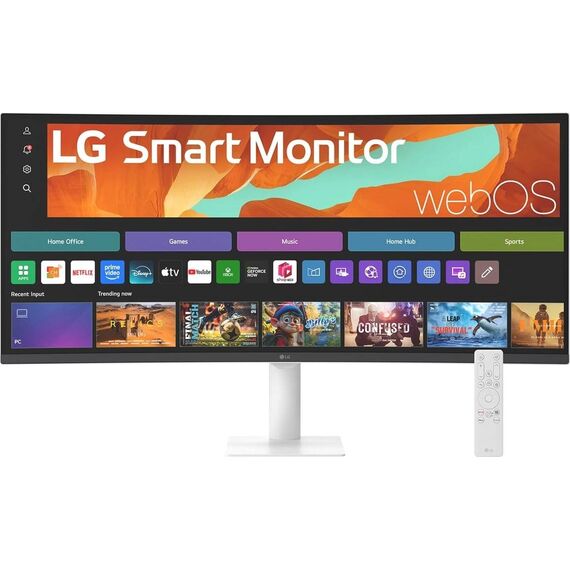 LG 34U601SA-W 34" UW-QHD VA Curved Smart Monitor White