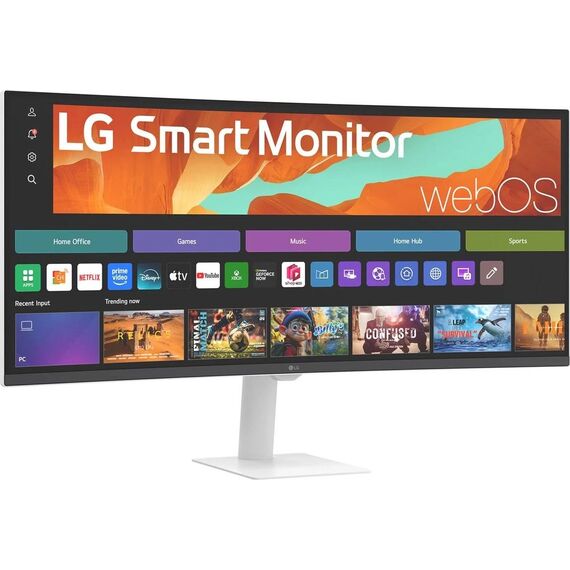 LG 34U601SA-W 34" UW-QHD VA Curved Smart Monitor White