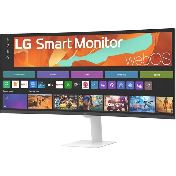 LG 34U601SA-W 34" UW-QHD VA Curved Smart Monitor White
