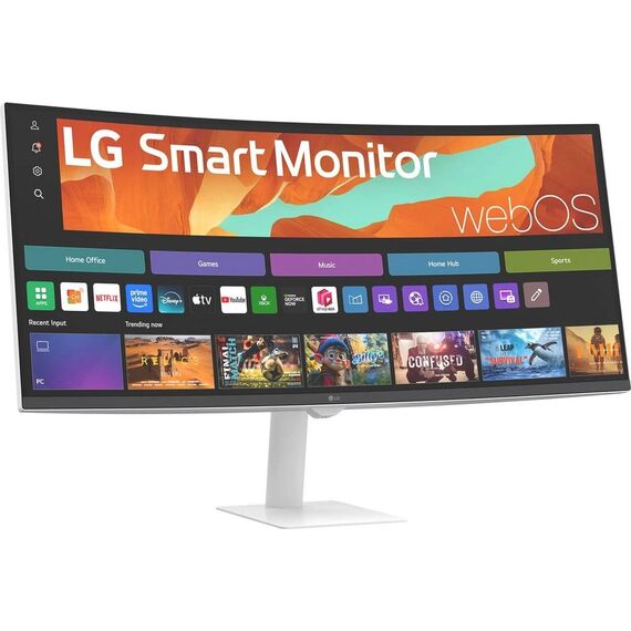 LG 34U601SA-W 34" UW-QHD VA Curved Smart Monitor White
