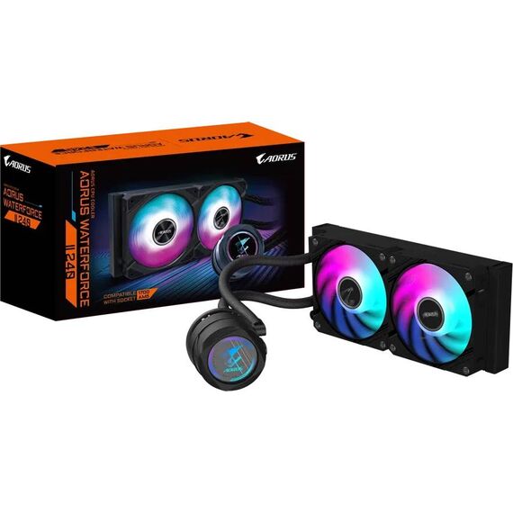 Gigabyte AORUS WATERFORCE II 240 Black LCD Liquid Cooler