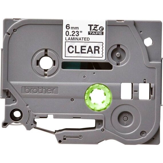 Brother TZe-111 Black on Clear Laminated Label Tape 6mm x 8m