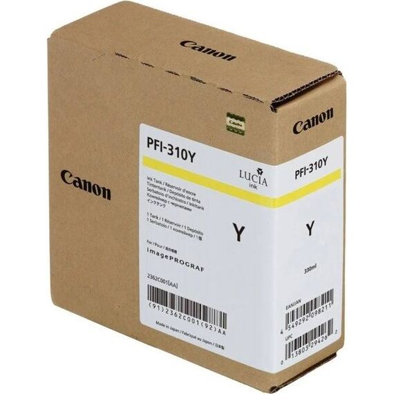 Canon PFI310 Y 330 ml yellow original ink tank 2362C001