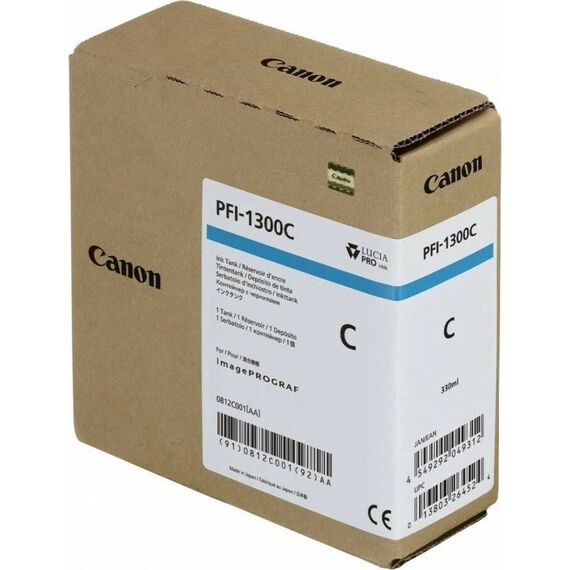 Canon PFI1300 C 330 ml cyan original ink tank for 0812C001AA
