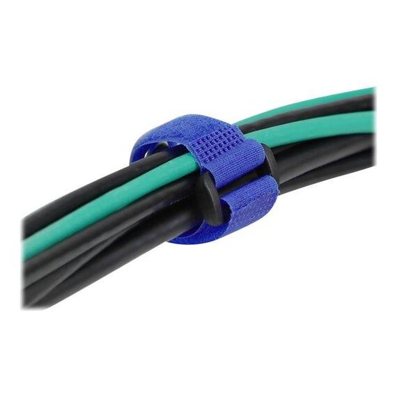 Delock Hook & Loop Cable Tie 19 cm Blue, 5 Pack