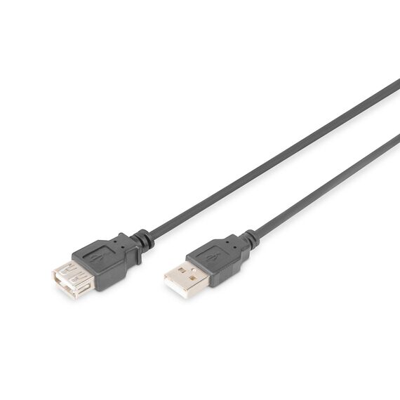 DIGITUS AK-300202-018-S USB-A Extension Cable 1.8m Black