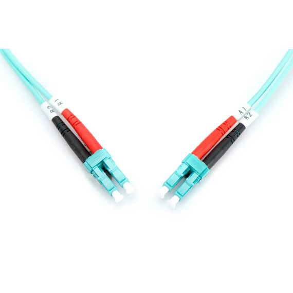 DIGITUS DK-2533-02/3 OM3 LC-LC Duplex Multimode Fibre Optic Patch Cable 2m Turquoise