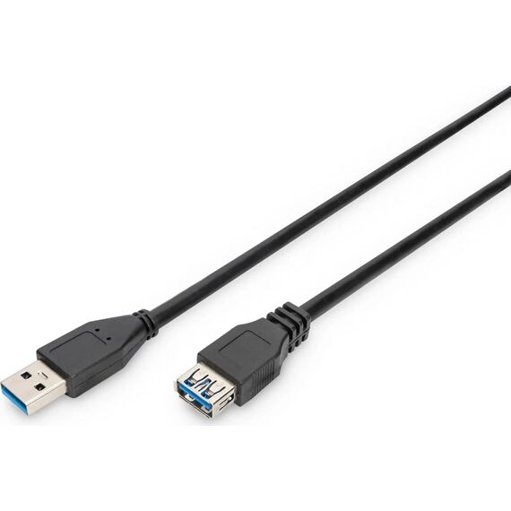 DIGITUS USB 3.0 Extension Cable Type A M/F 3m Black