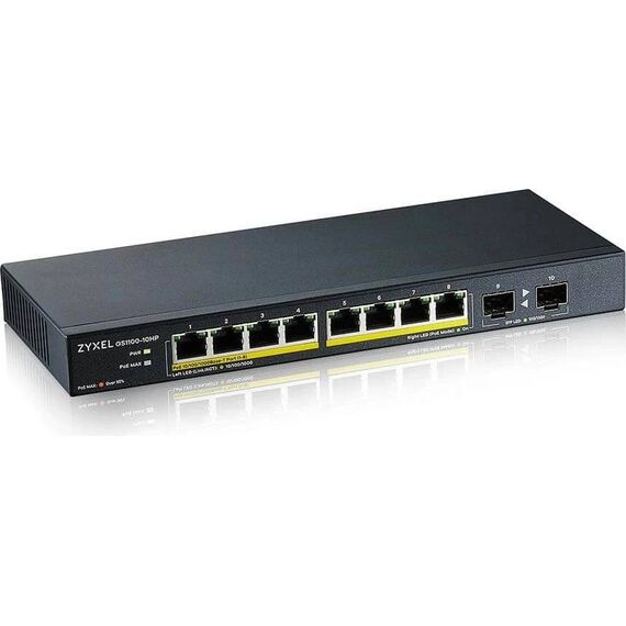Zyxel GS1100-10HP 8-Port Gigabit PoE+ Switch 2 SFP
