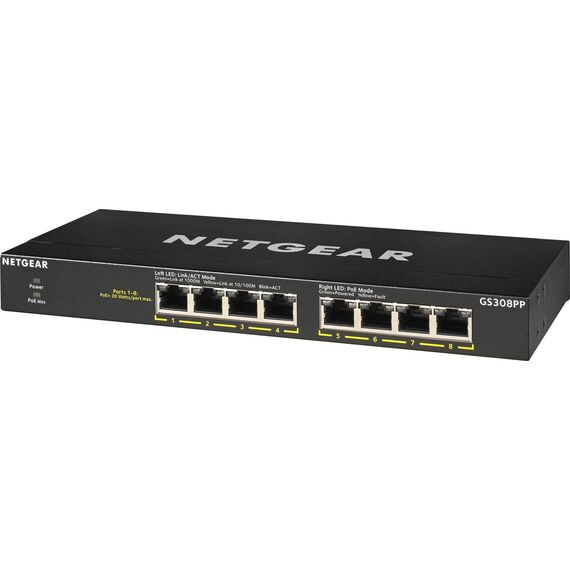 NETGEAR GS308PP 8-Port Gigabit PoE+ Unmanaged Switch