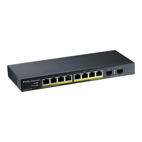 Zyxel GS1100-10HP 8-Port Gigabit PoE+ Switch 2 SFP
