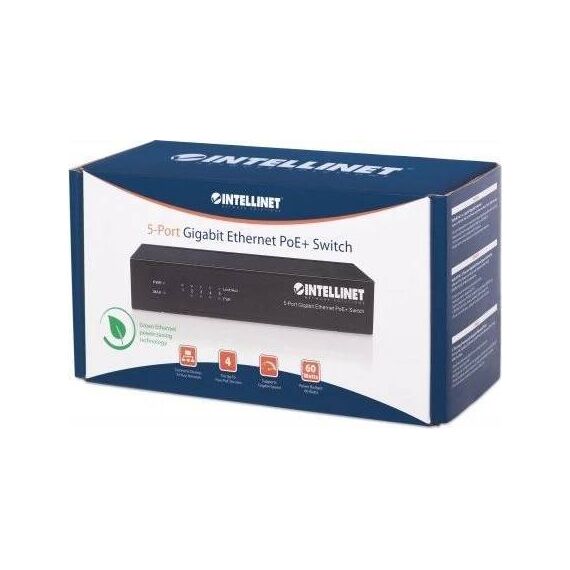Intellinet 5-Port Gigabit Ethernet PoE+ Switch, 4 x PSE  | 561228