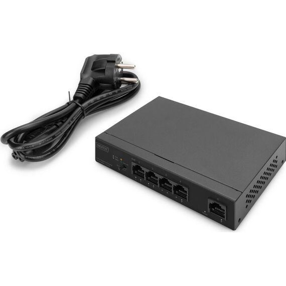 Digitus 4- Port Gigabit PoE Netzwerkswitch, Desktop, | DN-95330-1