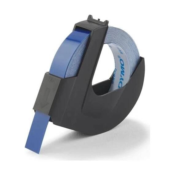 DYMO 520106 3D Embossing Tape White on Glossy Blue 9mm x 3m