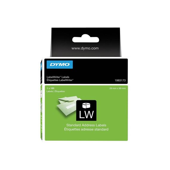 DYMO LabelWriter 1983173 Standard Address Labels White 28 x 89mm 130 Labels