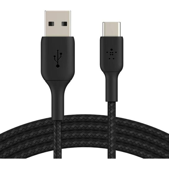 Belkin BOOST CHARGE Braided USB-C to USB-A 2 m Black