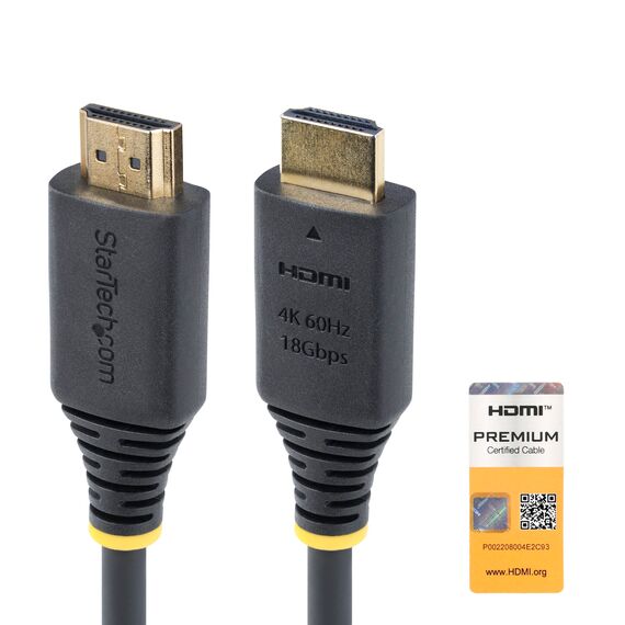 StarTech.com 1.5m HDMI 2.0 Cable, 4K 60Hz, HDR10