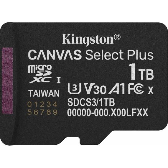 Kingston Canvas Select Plus 1TB microSDXC U3 V30 A1