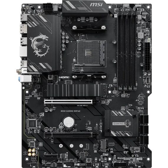 MSI B550 GAMING WIFI6E ATX AM4 Motherboard, Wi-Fi 6E
