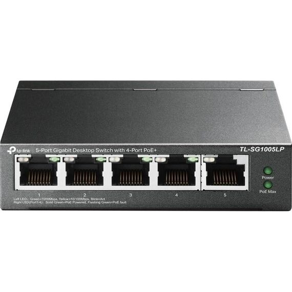 TP-Link TL-SG1005LP 5-Port Gigabit PoE+ Desktop Switch
