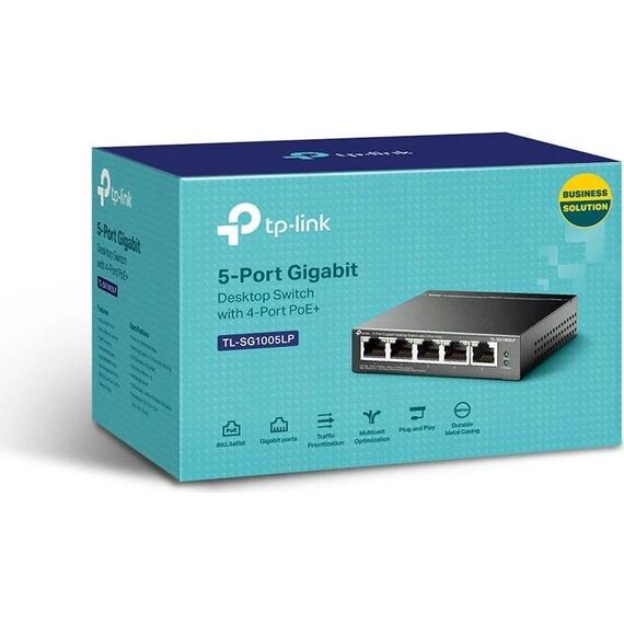 TP-Link TL-SG1005LP 5-Port Gigabit PoE+ Desktop Switch