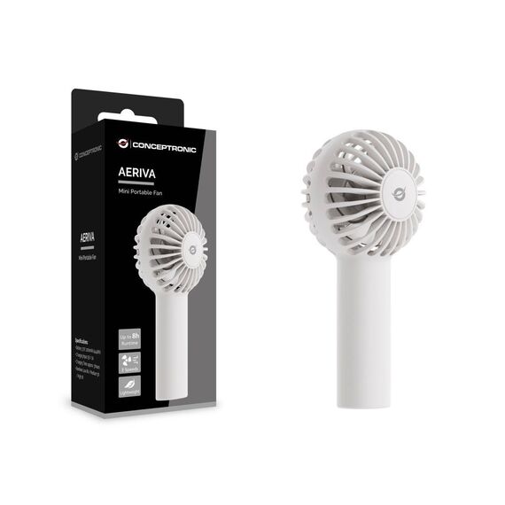 Conceptronic AERIVA01W Mini Portable Fan 3-Speed USB-C White