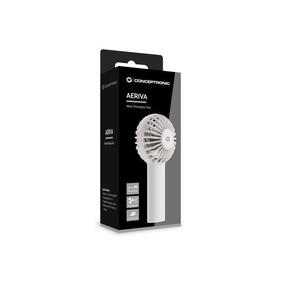 Conceptronic AERIVA01W Mini Portable Fan 3-Speed USB-C White