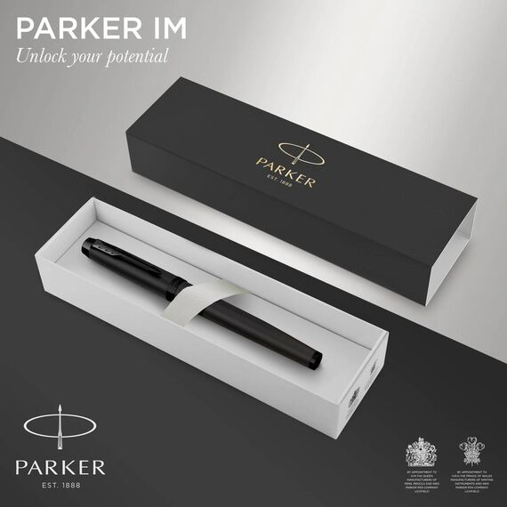 Parker 2127742 IM Achromatic Fountain Pen Matte Black M