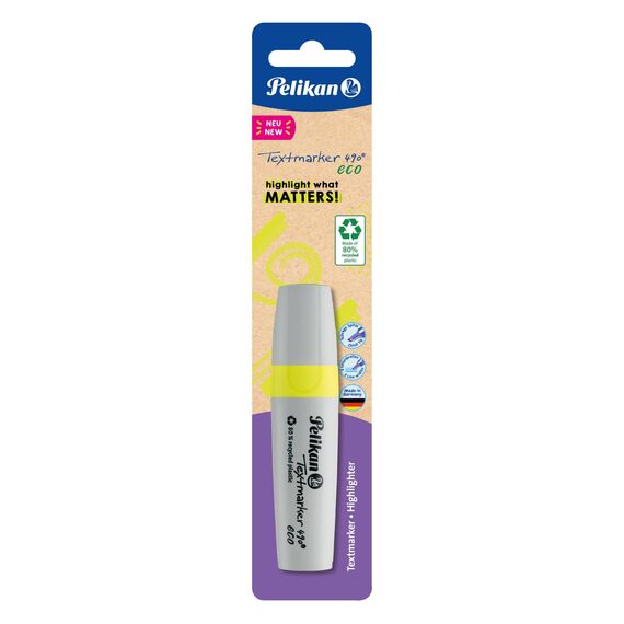 Pelikan Textmarker 490 Eco Neon Yellow Highlighter