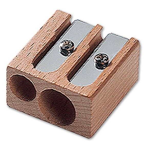 M+R 704110000 Natural Beechwood Double Pencil Sharpener