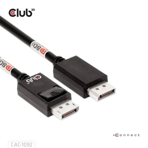 Club 3D CAC-1092 DisplayPort 2.1 DP80 Cable 1.6m 8K240Hz