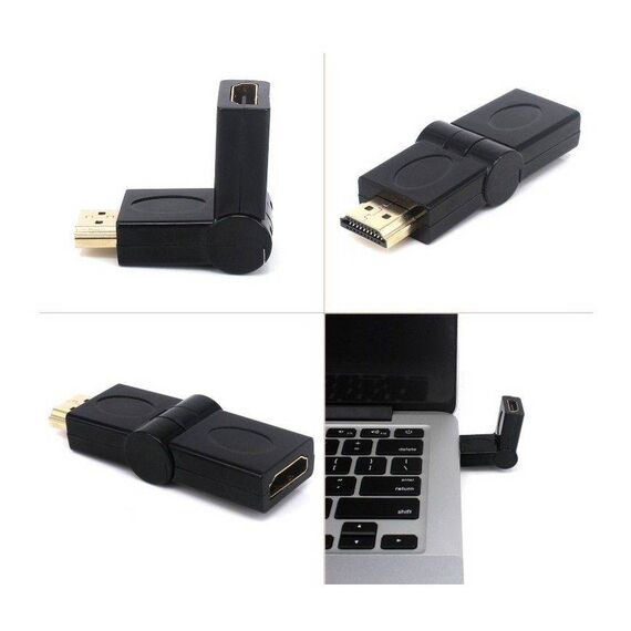 equip 118911 Folding HDMI Male to Female Adapter