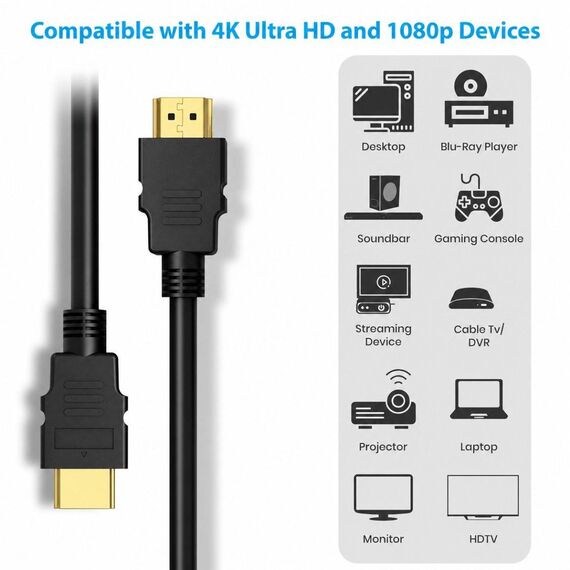 equip 119352 HDMI 1.4 Cable 1.8m Black