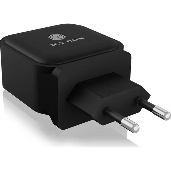 ICY BOX IB-PS1030-PD 65W GaN Wall Charger Black