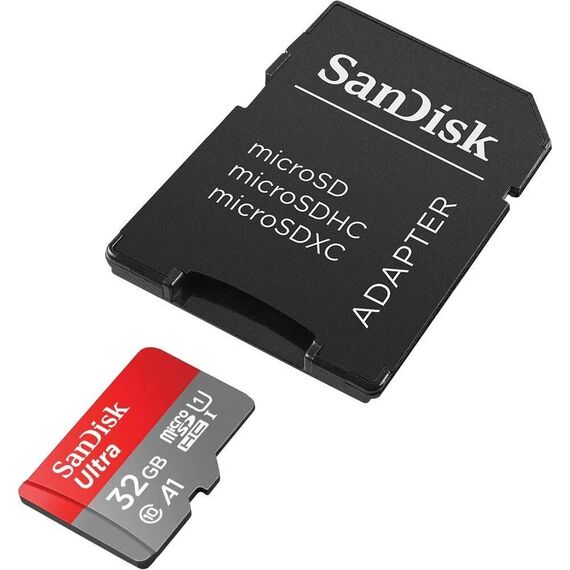 SanDisk Ultra 32GB microSDHC 120 MB/s Card with SD Adapter