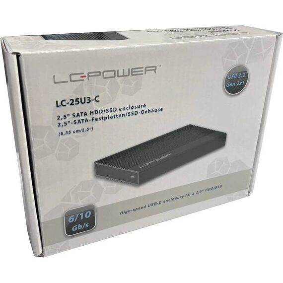 LC-Power LC-25U3-C 2.5 inch SATA HDD SSD Enclosure USB-C Black