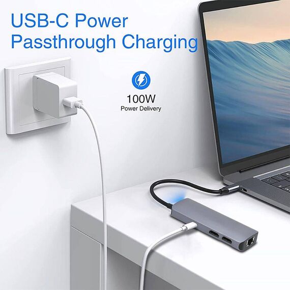 Equip USB-C 7-in-1 MST Multifunctional Adapter, Dual HDMI (133501)