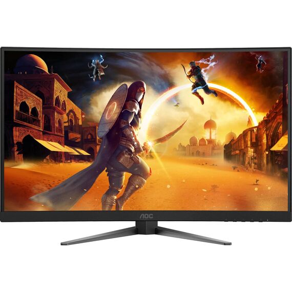 AOC MONITOR 27'', GAMING CURVED, E, VA LED, 1920x1080, 80M:1, 0.3MS, 280HZ, 300 CD/M², TILT, SWIVEL, HEIGHT ADJUSTABLE, AMD FREESYNC/G-SYNC COMPATIBLE, 1 X HDMI, DISPLAY PORT, 3YW, BLACK (C27G4Z2)