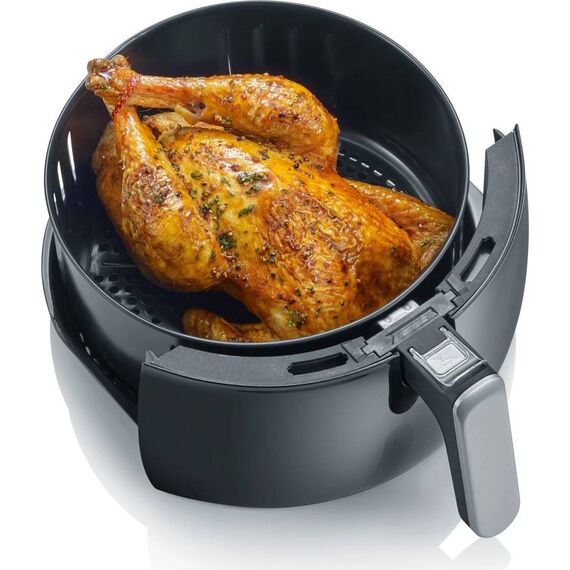 SEVERIN Air Fryer FR 2445 - Metallic Silver Black (FR 2445)