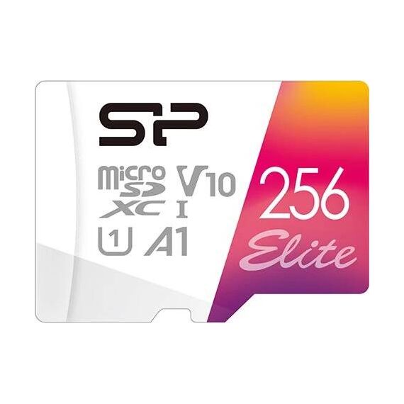Silicon Power MicroSD Card 256GB UHS-1 Elite/CL.10 inkl.Adap (SP256GBSTXBV1V20SP)