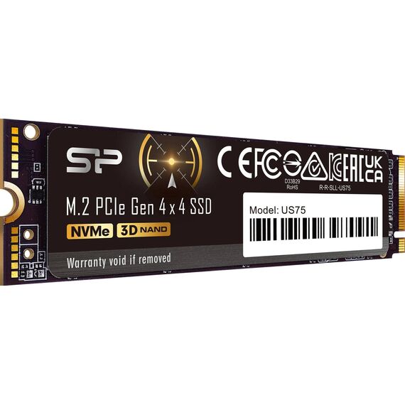 Silicon Power SSD 1TB   M.2 PCIe Gen 4x4 US75 3D Nand (SP01KGBP44US7505)